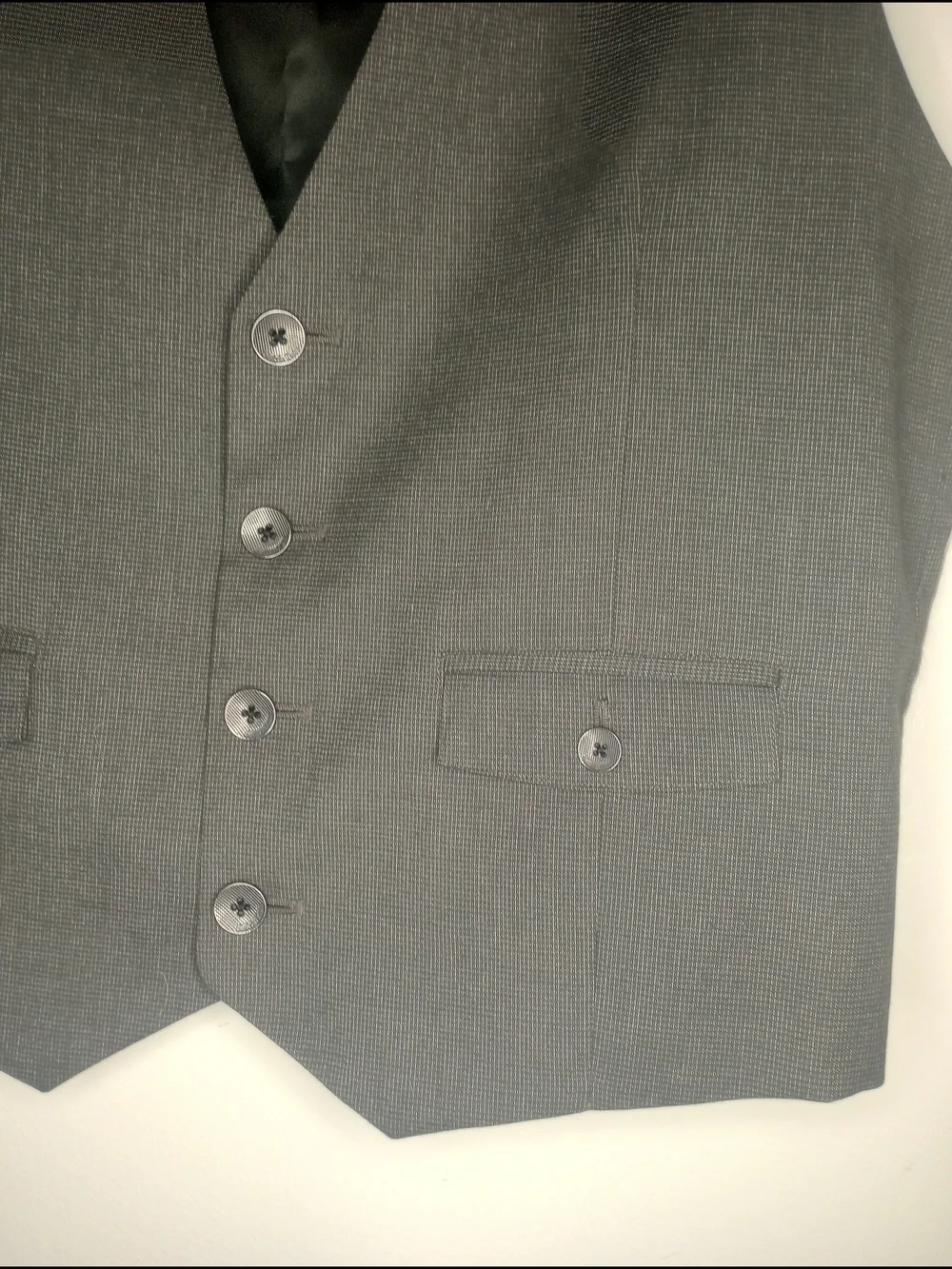 Calvin Klein Men's Charcoal Gray Dress Vest